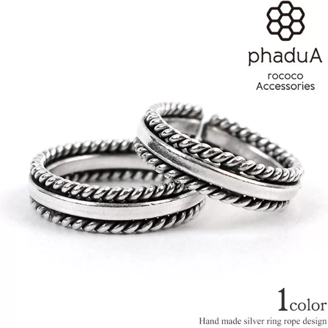 PHADUA Ring>Cullen Ring Rope Design Silver