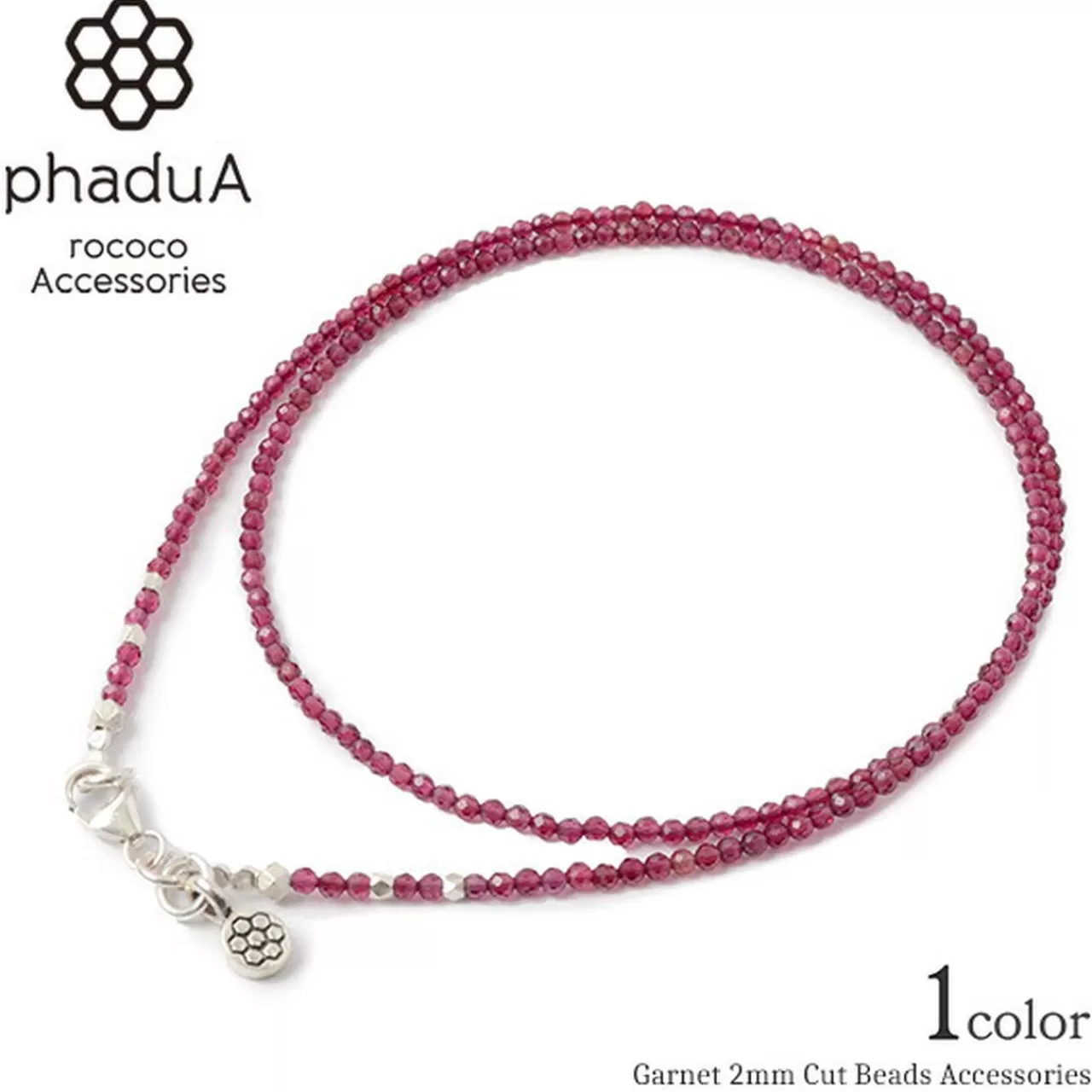 PHADUA Necklaces>Cut Beads 2Way Accessories Garnet