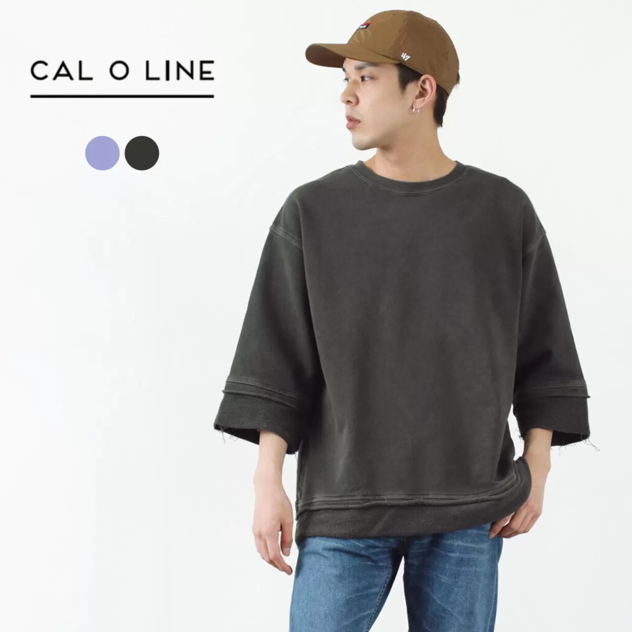 CAL O LINE Short Sleeves>Cut-Off Sweatshirt