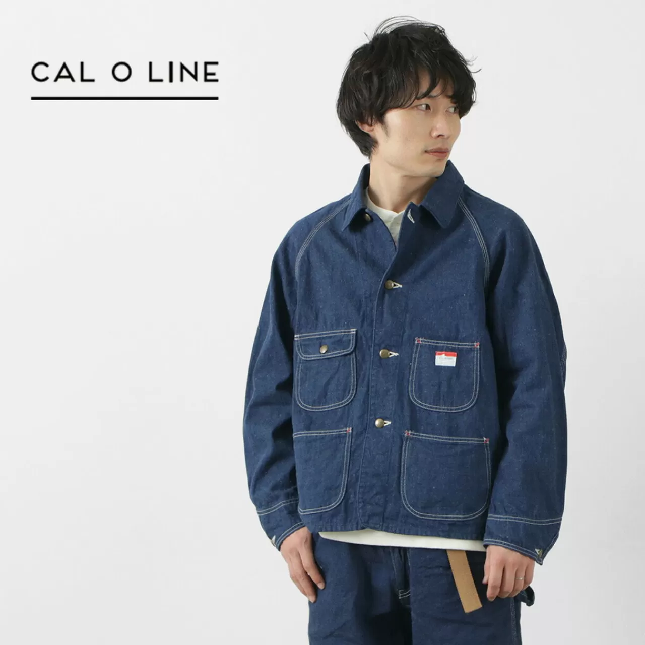 CAL O LINE Jackets>Denim Coverall Third Blue