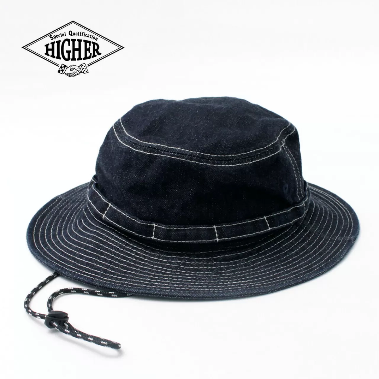 HIGHER Hats>Denim Field Hat Kinaristitch