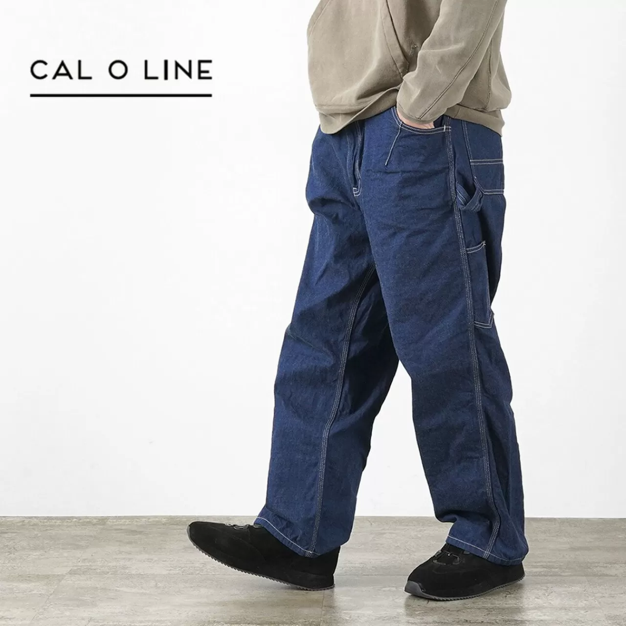 CAL O LINE Trousers>Denim Painter Pants Blue