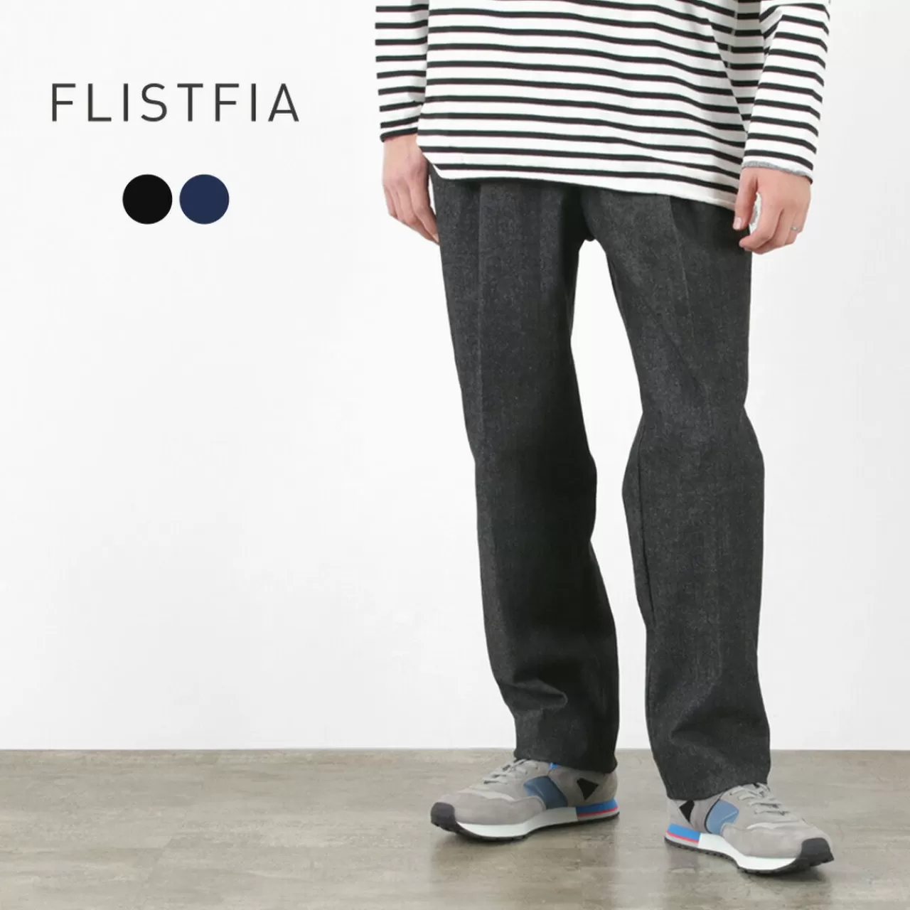 FLISTFIA Trousers>Denim Wide Tuck Trousers