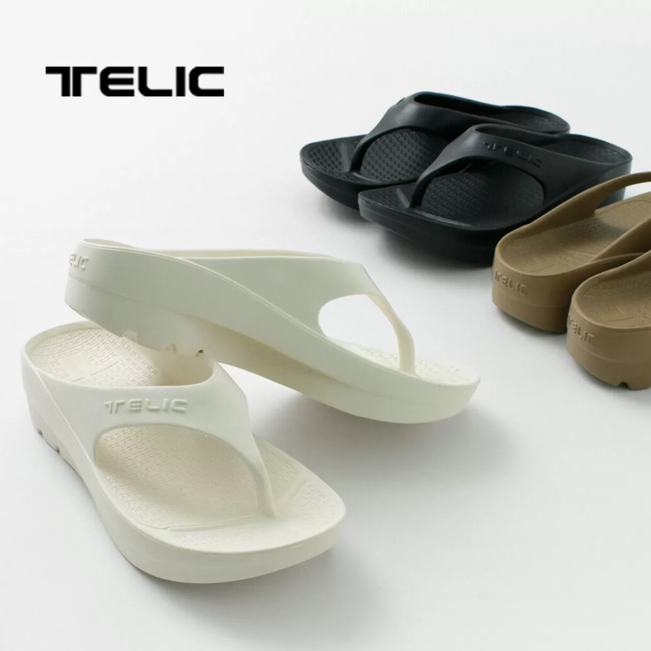 TELIC Sandals>Double Flip Flop Recovery Platform Sandals