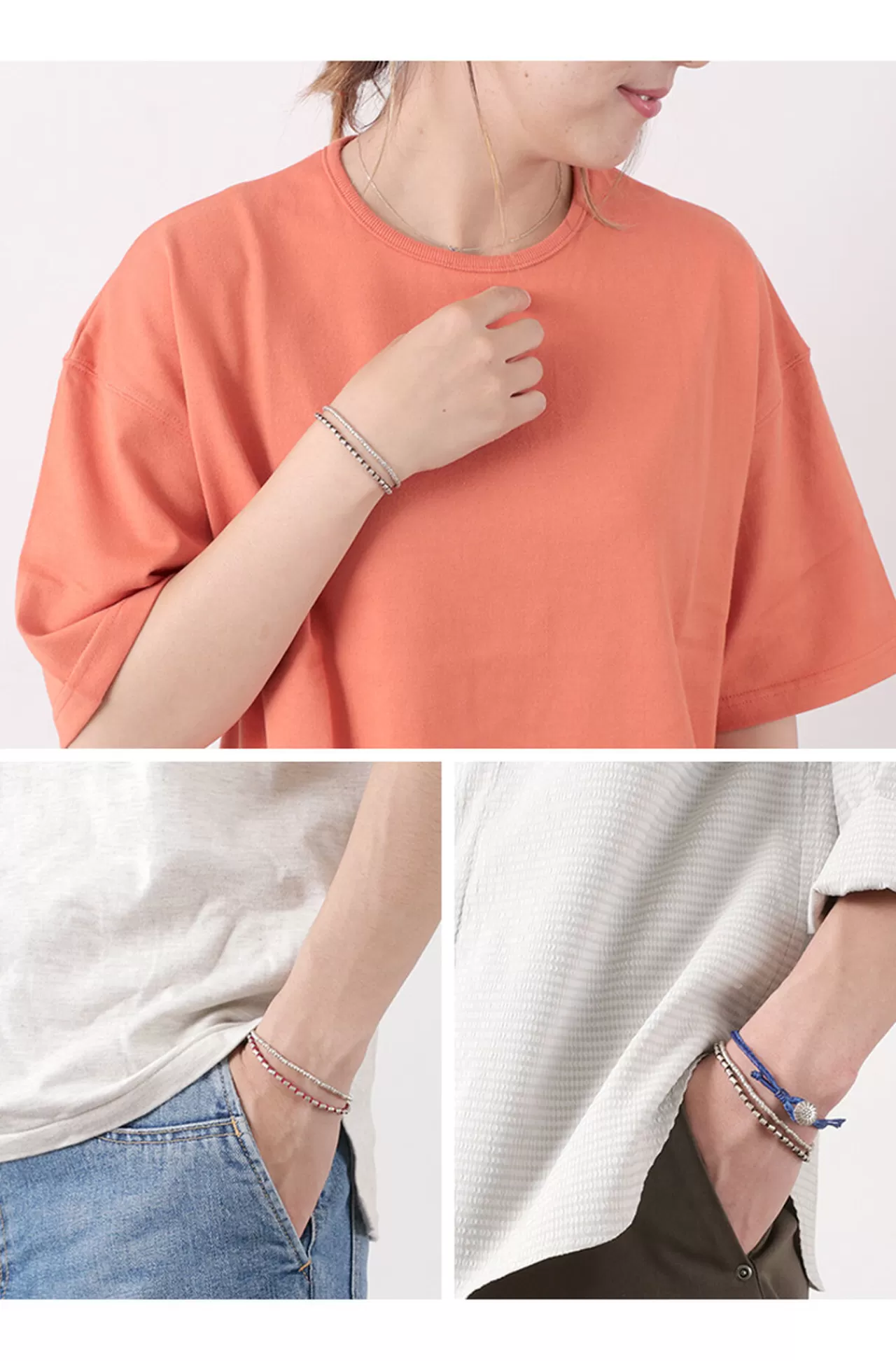 PHADUA Bracelets>Double Strand Bracelet With Silver Waxed Cord