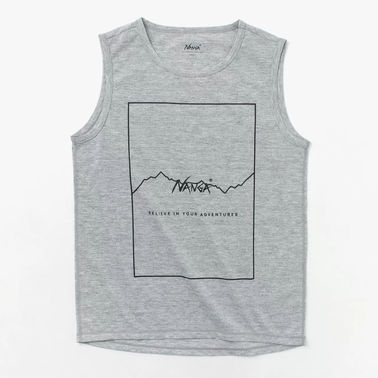 NANGA Short Sleeves>Dry Mix Frame Logo Tank Top T-Shirt