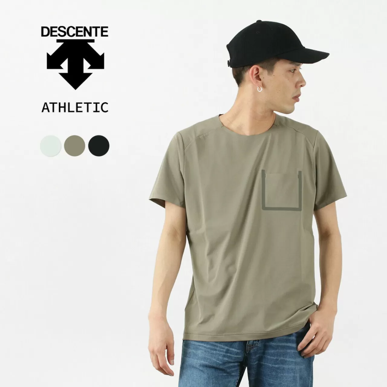 DESCENTE ATHLETIC Short Sleeves>Engineered Half Sleeve T-Shirt