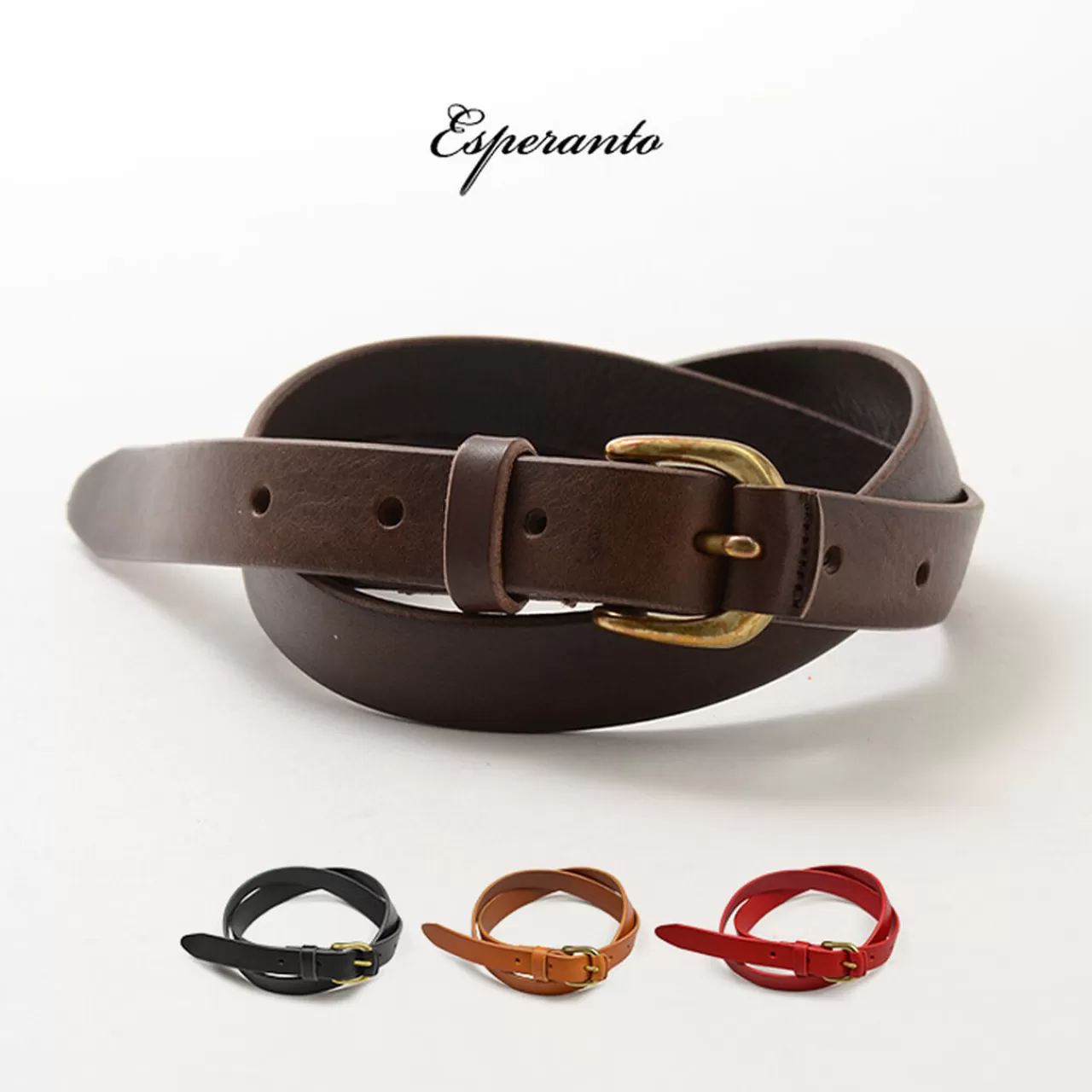 ESPERANTO Belt>Esp-6382 New York Leather Narrow Belt(20Mm)