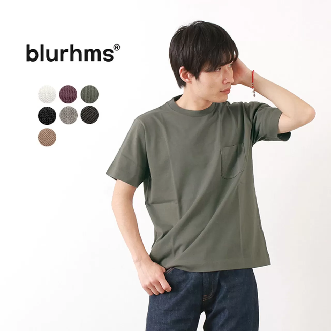 BLURHMS Short Sleeves>Extra Soft Standard Pocket T-Shirt