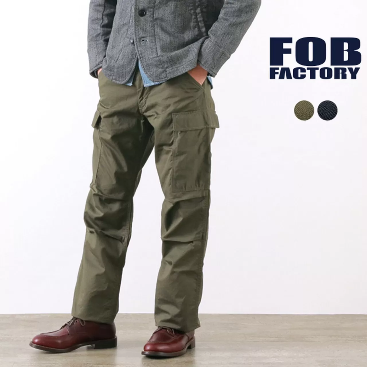 FOB FACTORY Trousers>F0422 Cargo Trousers