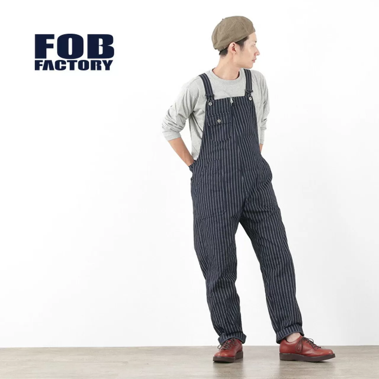 FOB FACTORY Trousers>F0479 Denim Overalls Wabash