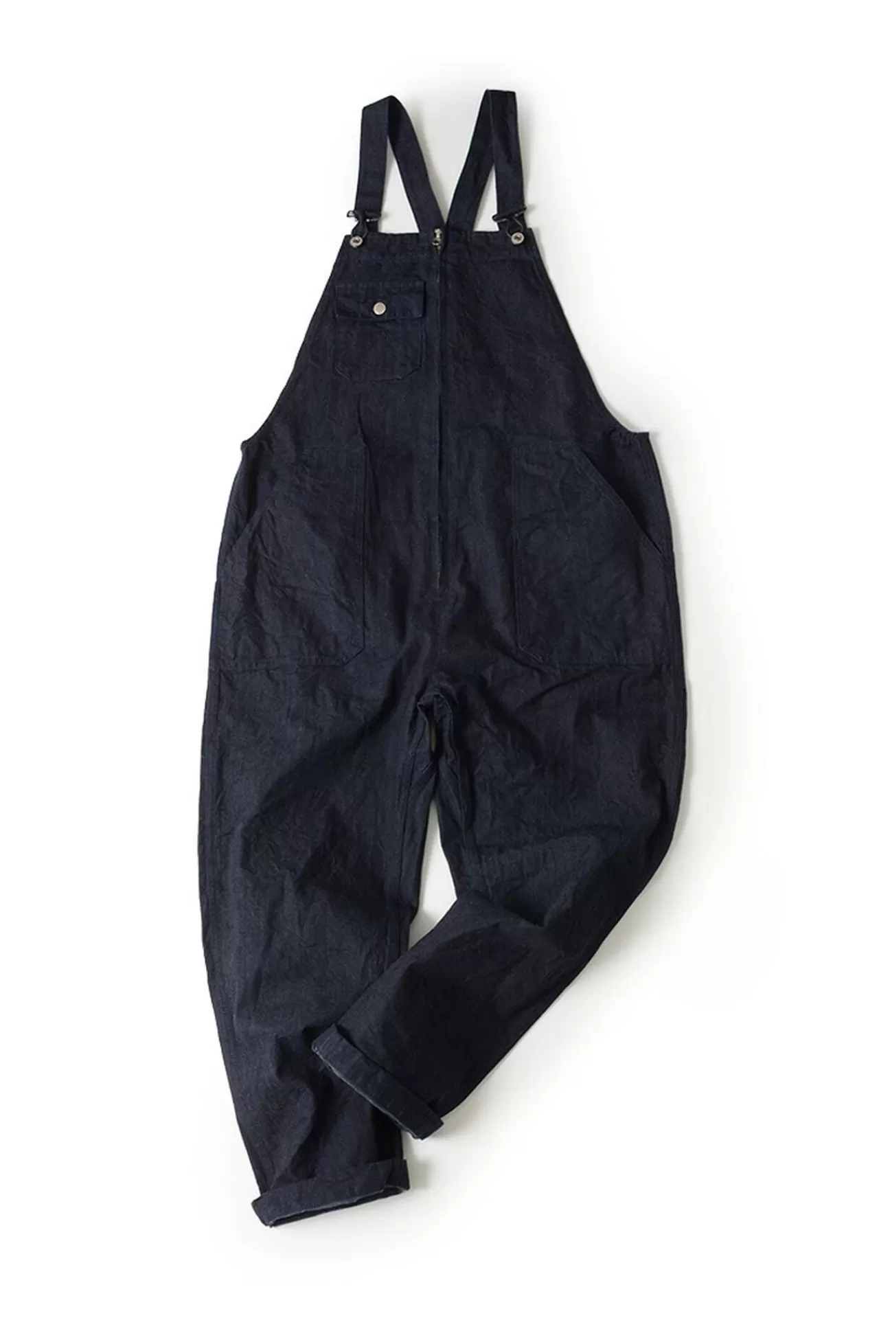 FOB FACTORY Trousers>F0479 Denim Overalls Onewash