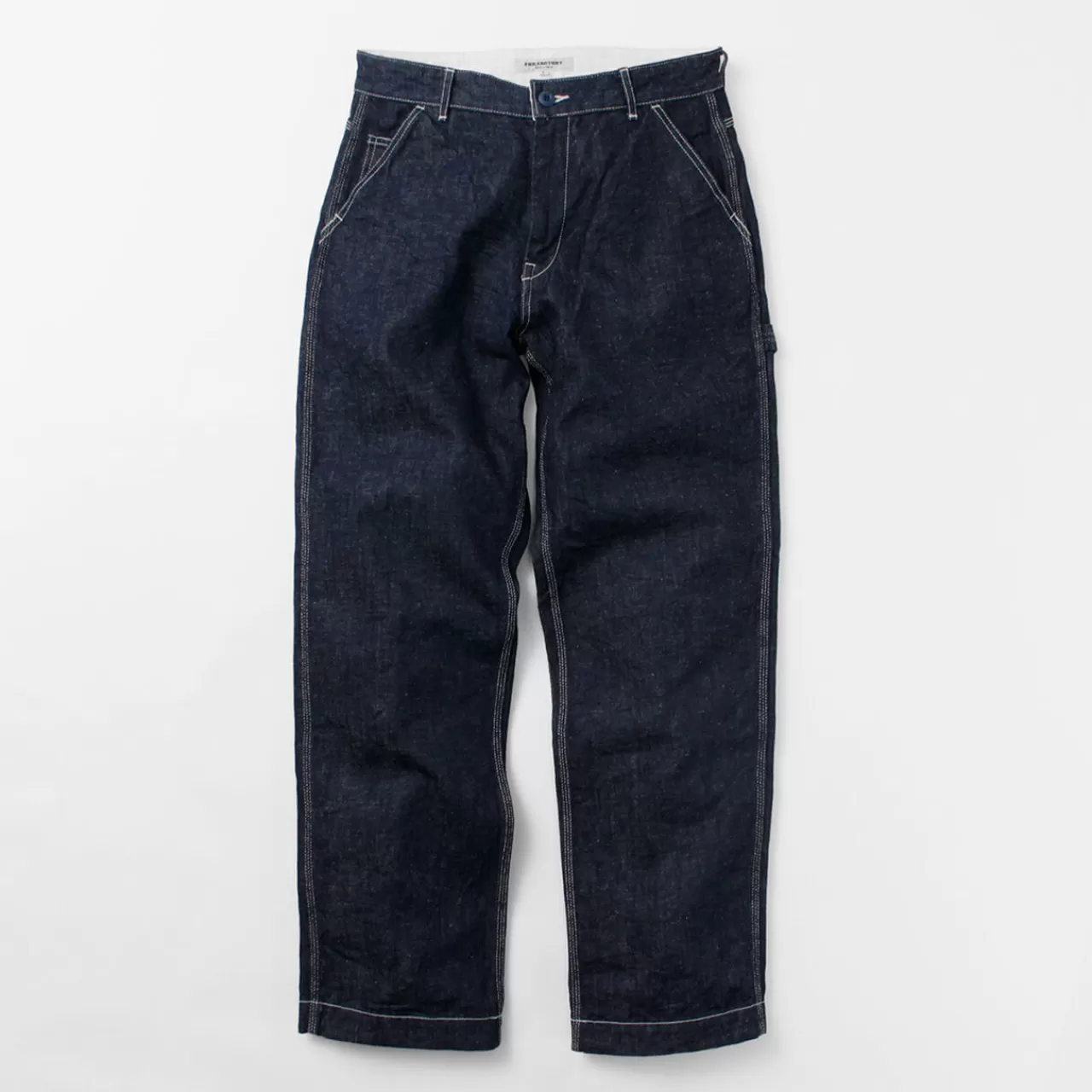 FOB FACTORY Trousers>F0509 Hemp Denim Painter Pants Onewashed