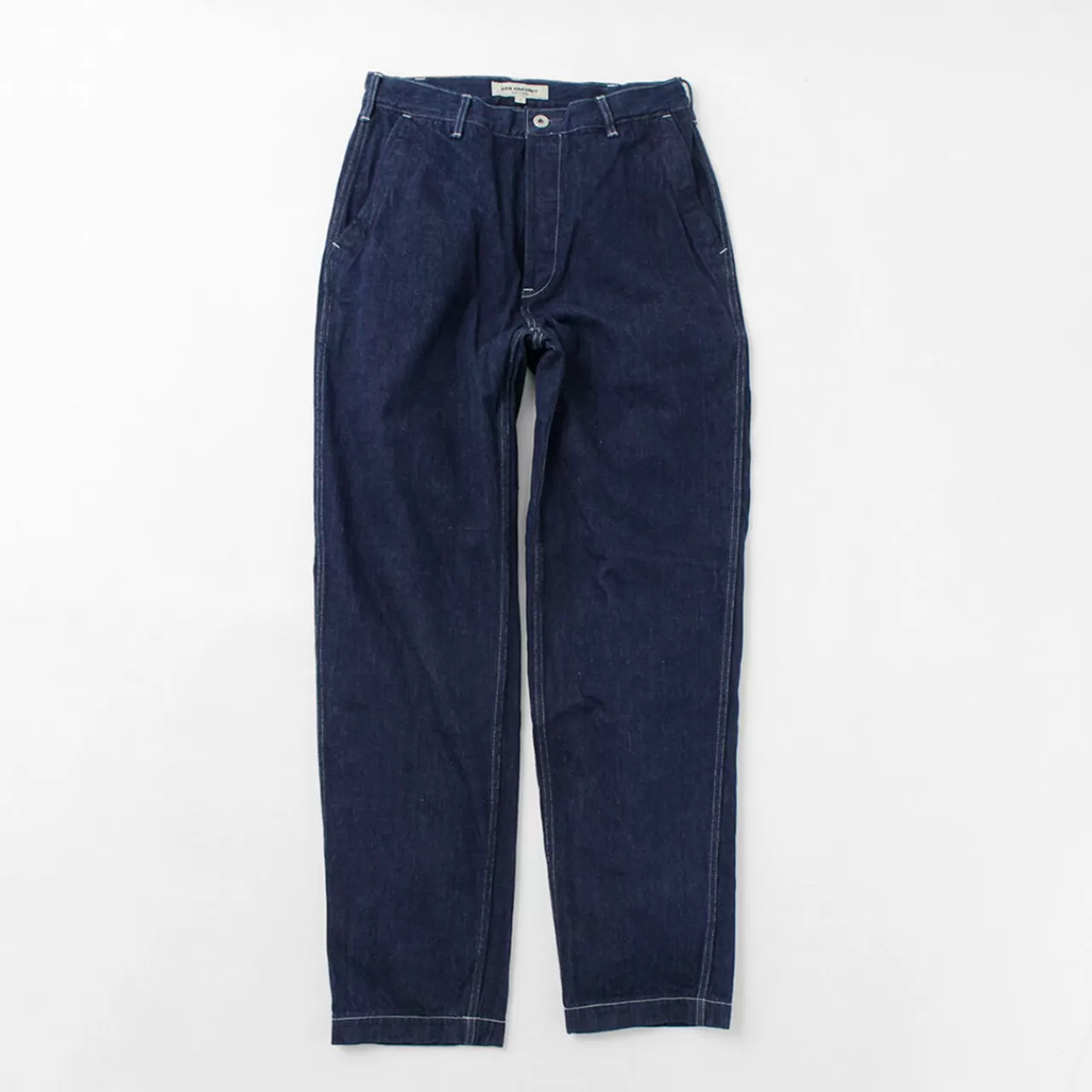 FOB FACTORY Trousers>F0511 Ww2 Denim Deck Trousers, One Wash Onewash