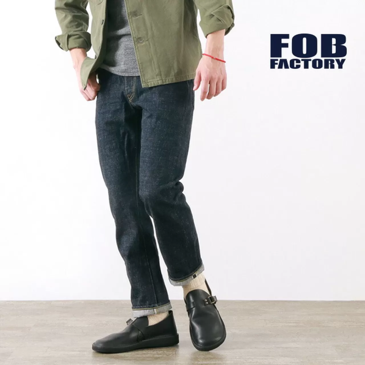 FOB FACTORY Trousers>F147 Selvic Denim 5P Trousers