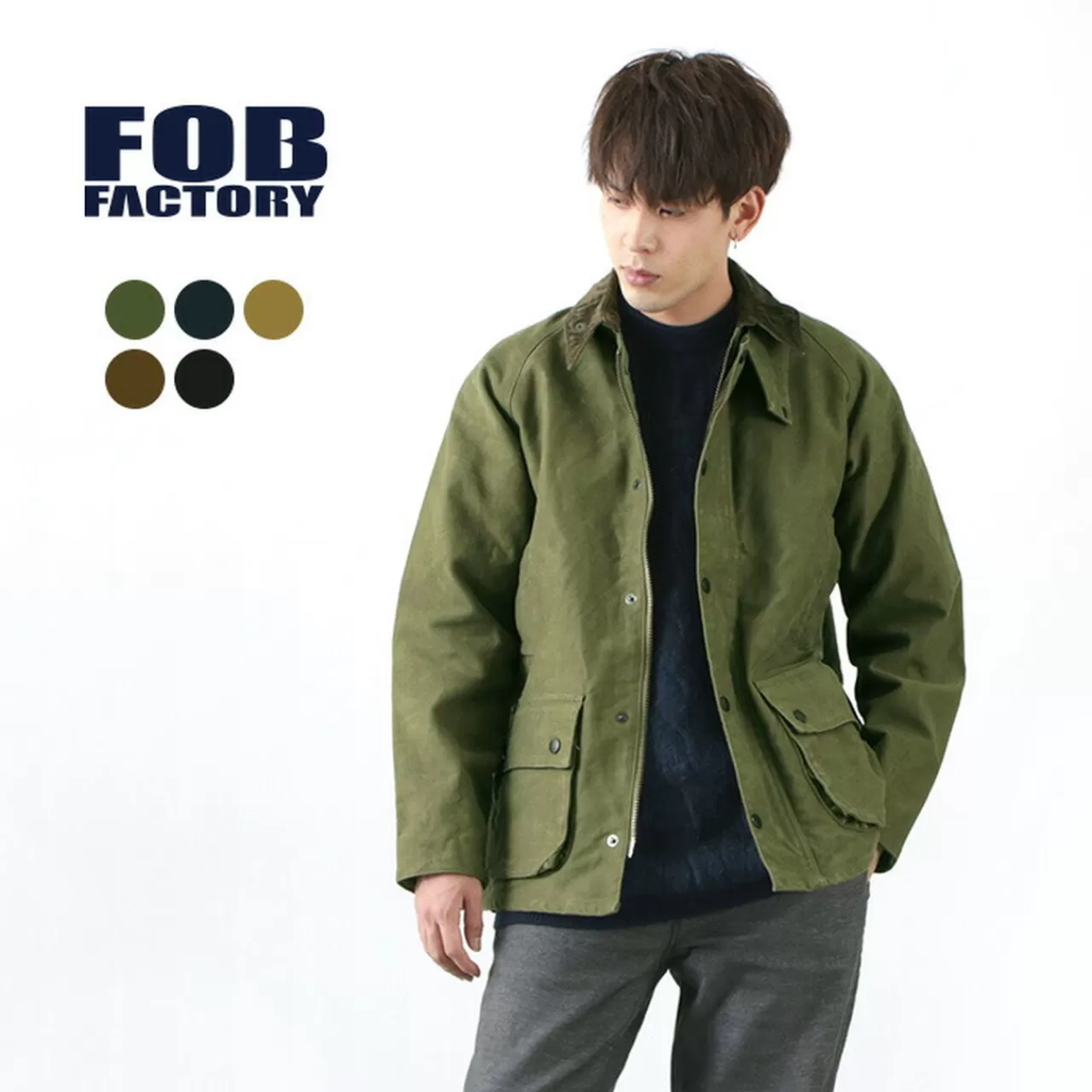 FOB FACTORY Jackets>F2361 Riding Jacket