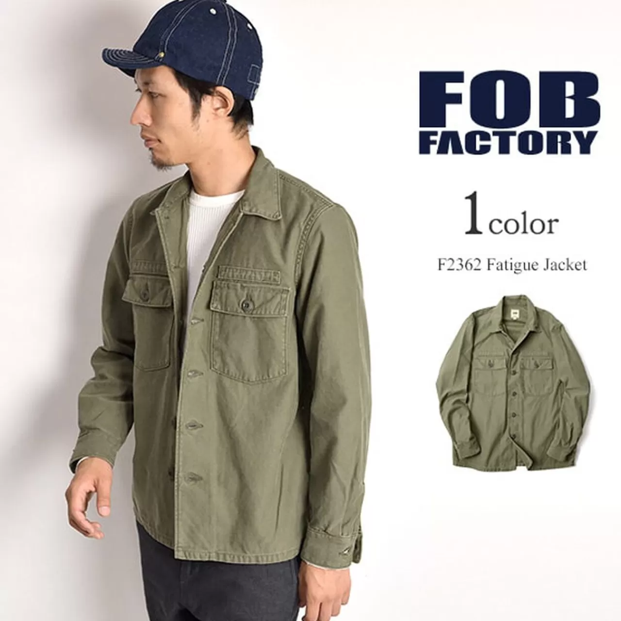 FOB FACTORY Jackets>F2362 Fatigue Jacket Olive