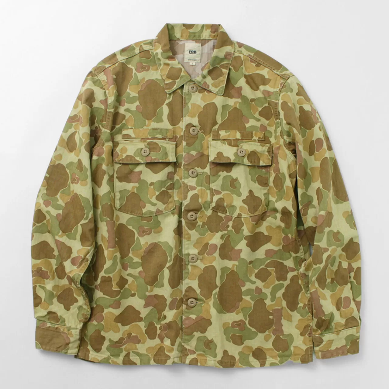 FOB FACTORY Jackets>F2362 Fatigue Shirt Jacket Camo