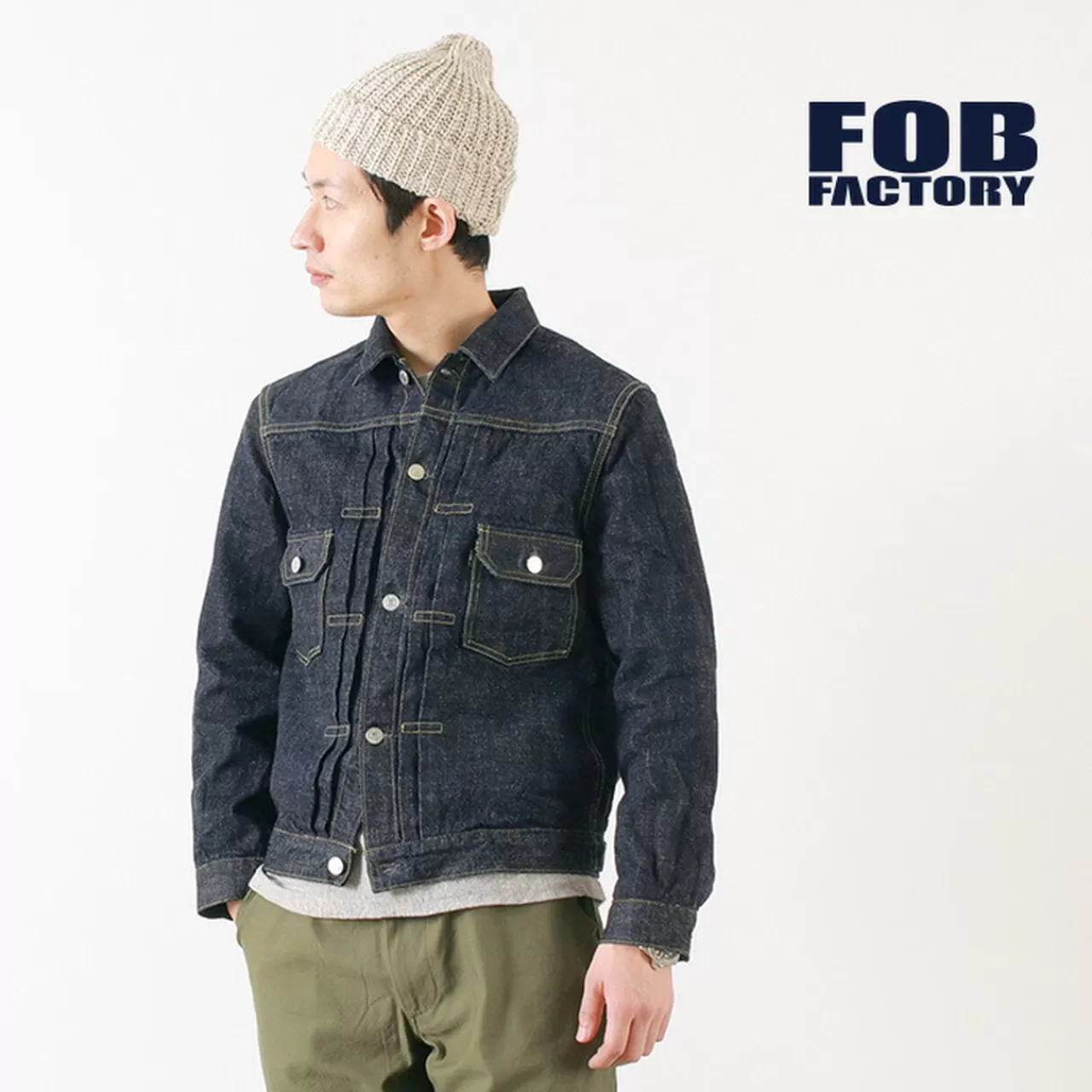 FOB FACTORY Jackets>F2378 Selvedge Denim 2Nd Jacket