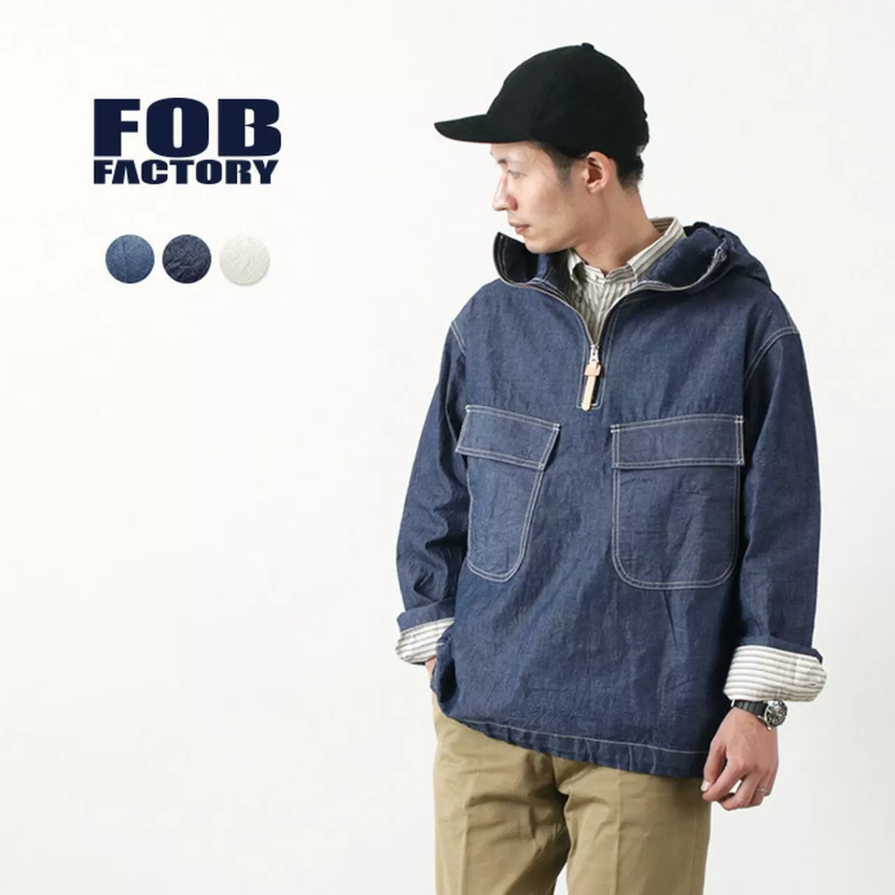 FOB FACTORY Jackets>F2392 Salvage Hoodie