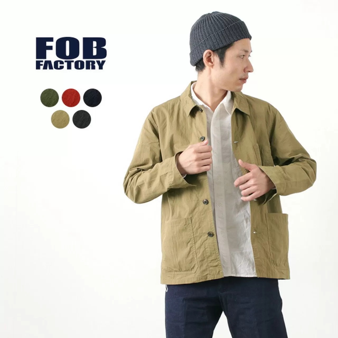 FOB FACTORY Jackets>F2394 French Shirt Jacket