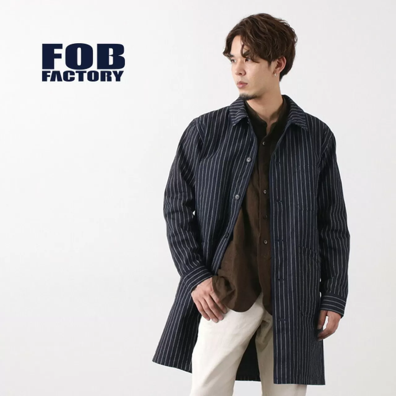 FOB FACTORY Coats>F2408 French Denim Coat/Wovash Wabash