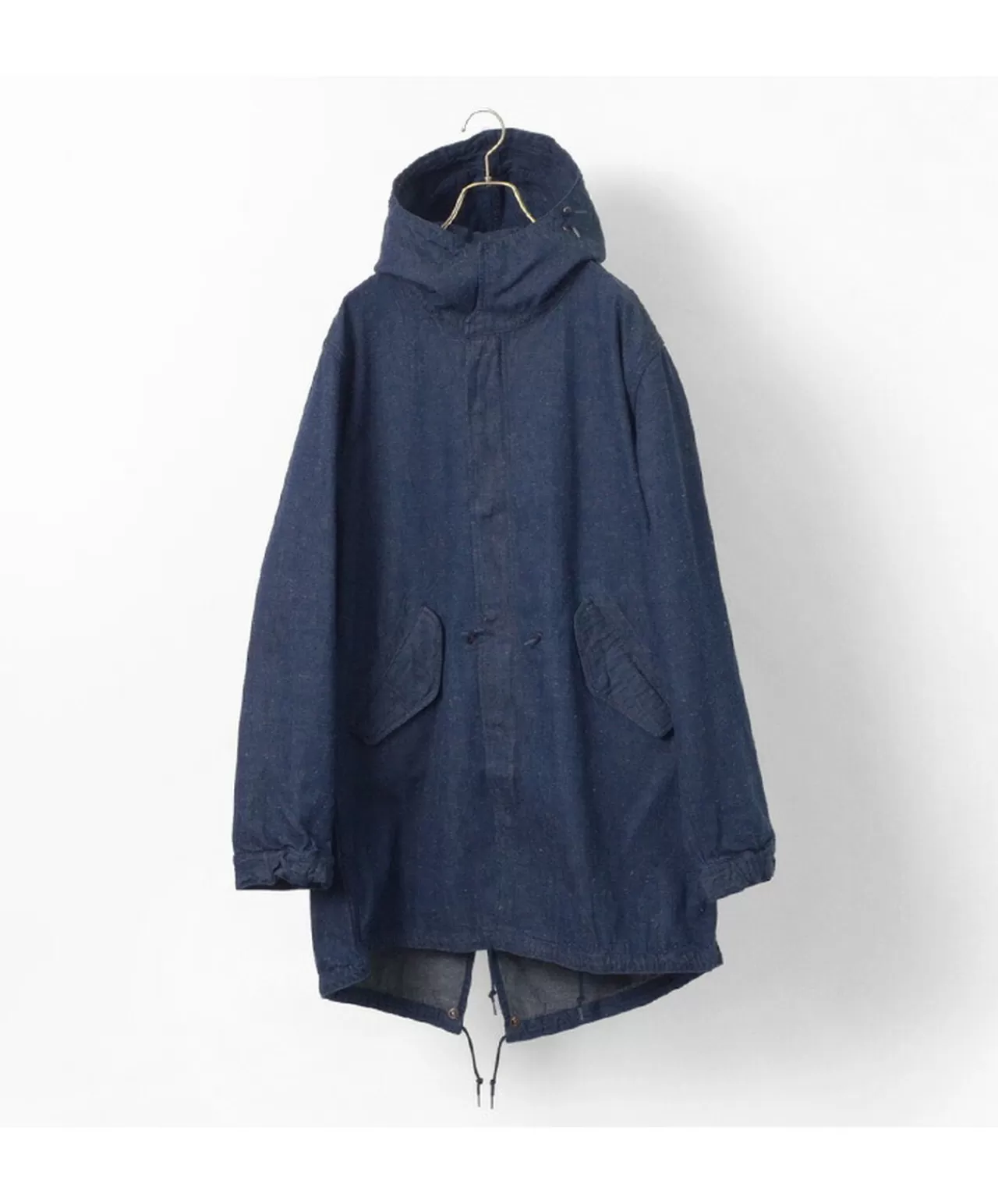 FOB FACTORY Coats>F2420 M-51 Denim Shell Parka Onewash