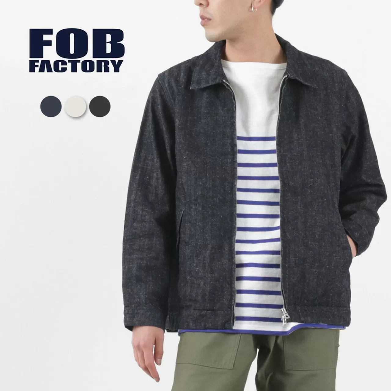 FOB FACTORY Jackets>F2433 Drizzler Jacket