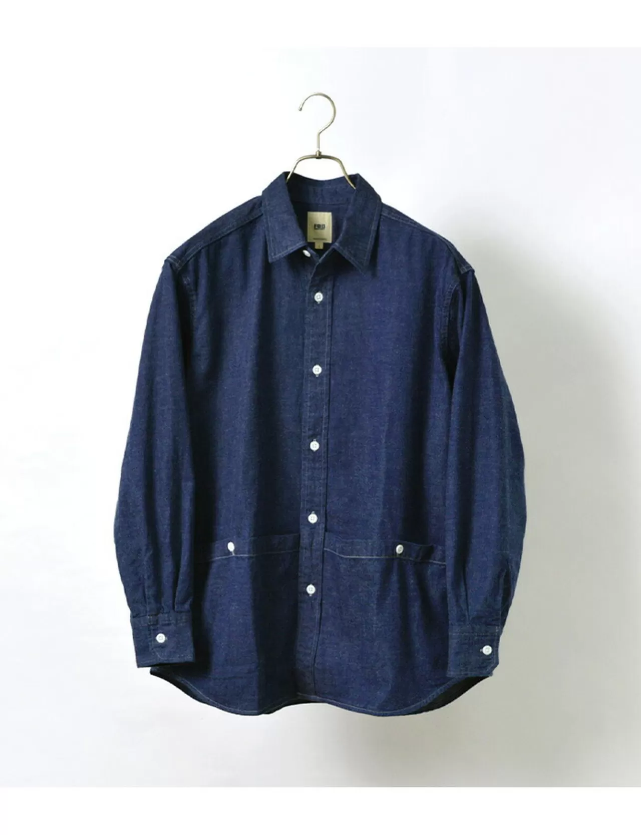 FOB FACTORY Long Sleeves>F3460 Denim Gardening Shirt Onewash