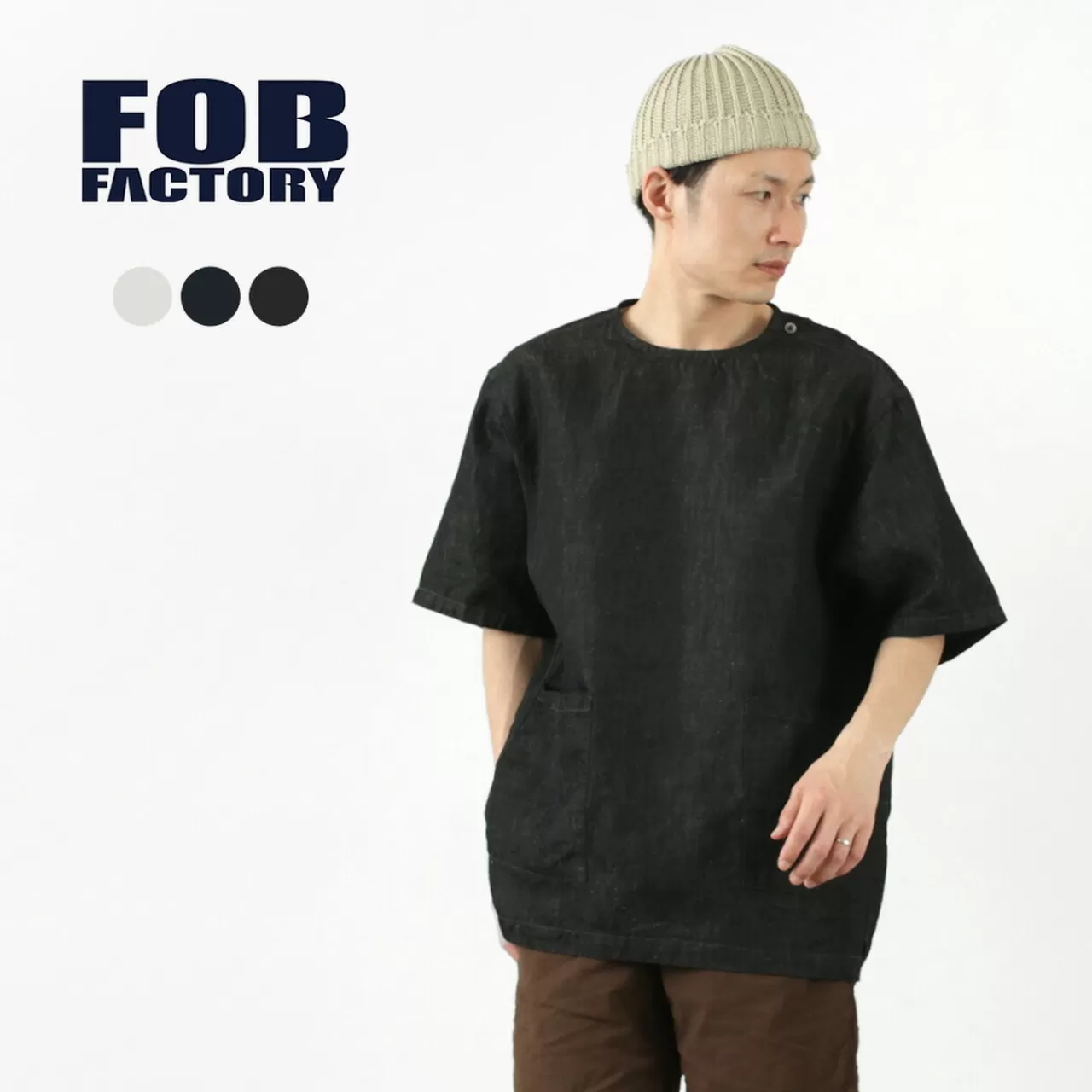 FOB FACTORY Sleeveless>F3478 Atelier T-Shirt