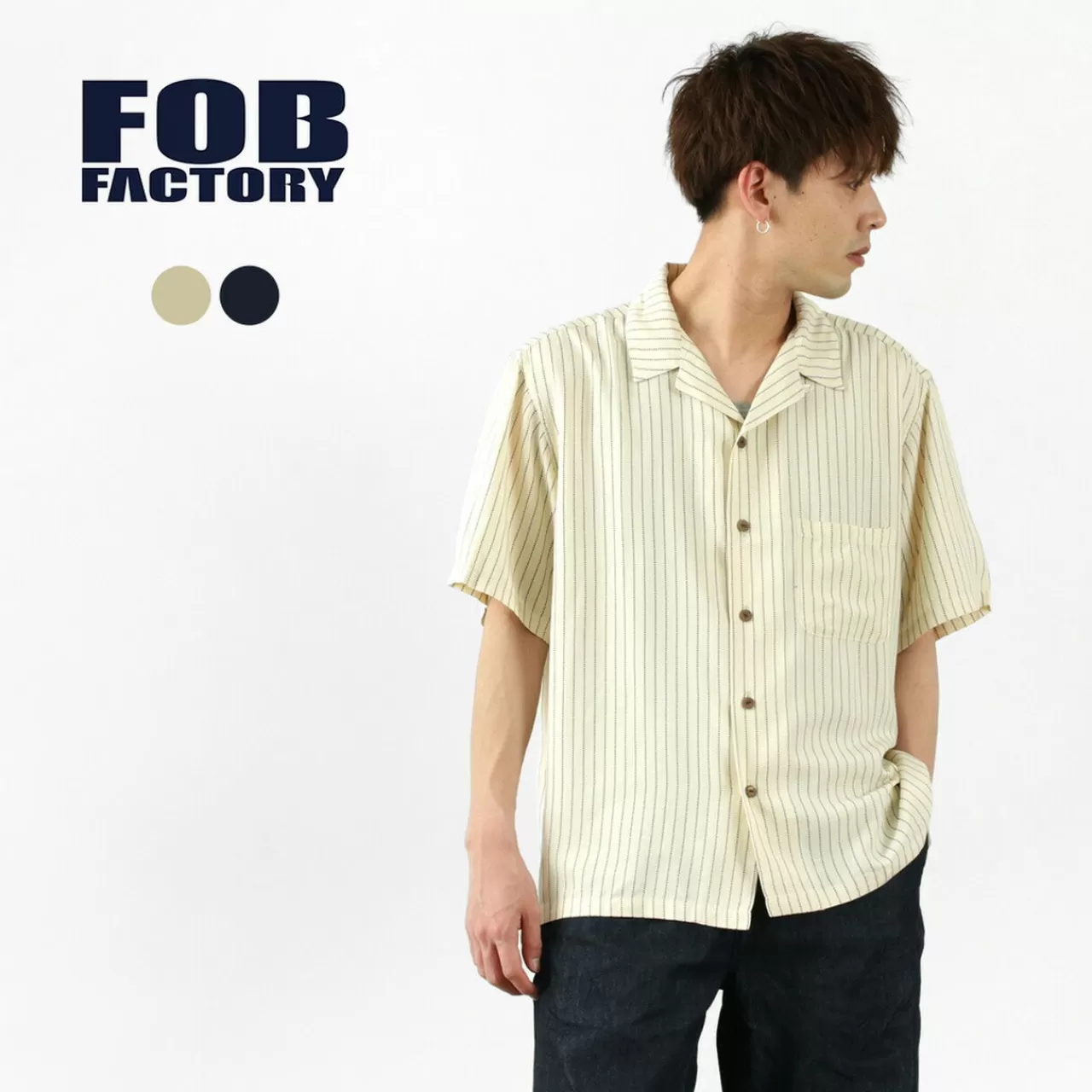 FOB FACTORY Short Sleeves>F3479 Aloha Shirt