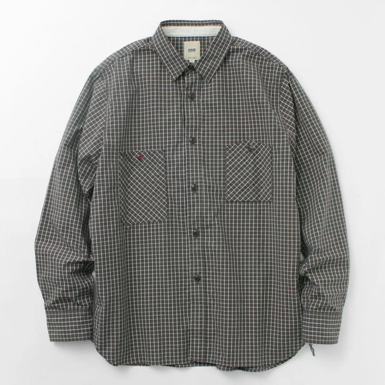 FOB FACTORY Long Sleeves>F3489 Graph Check Work Shirt