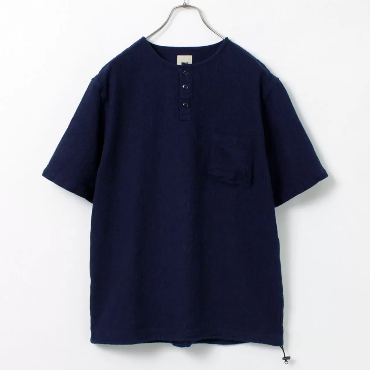 FOB FACTORY Short Sleeves>F3493 Waffle T-Shirt Indigo