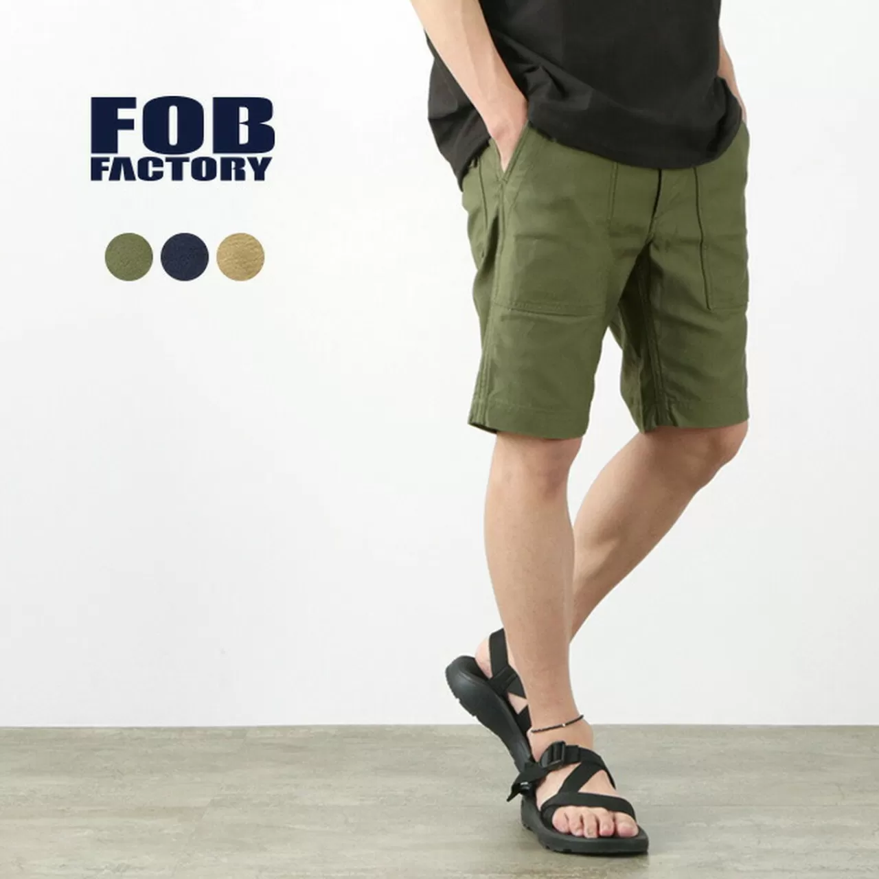 FOB FACTORY Shorts>F4161 Baker Shorts