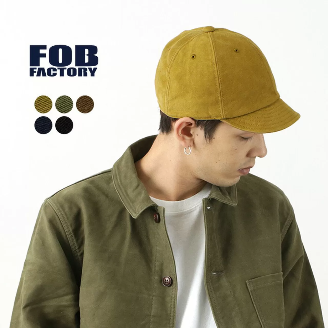 FOB FACTORY Hats>F922 Moleskin Baker Cap