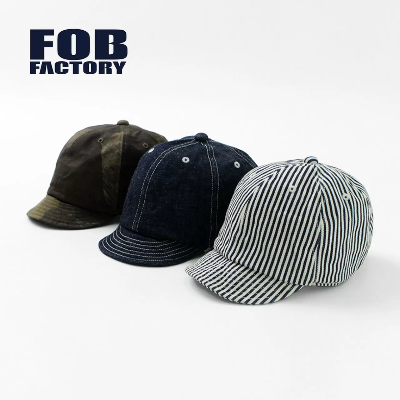 FOB FACTORY Hats>F924 Reilman Cap