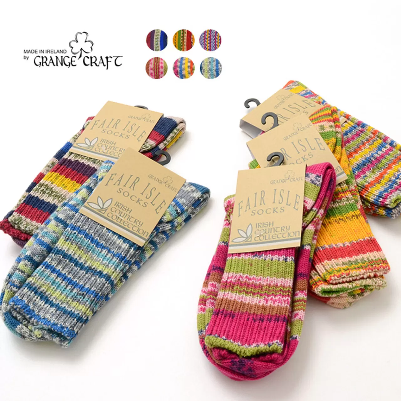 GRANGE CRAFT Socks>Fair Isle Wool Socks