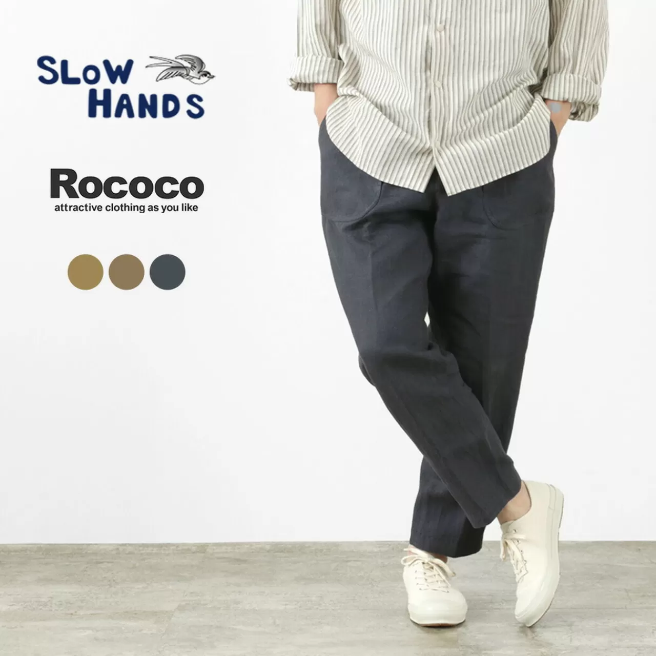 SLOW HANDS Trousers>Fine Linen Daytripper Pants