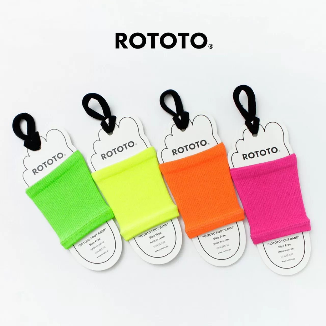 ROTOTO Socks>Foot Band Neon