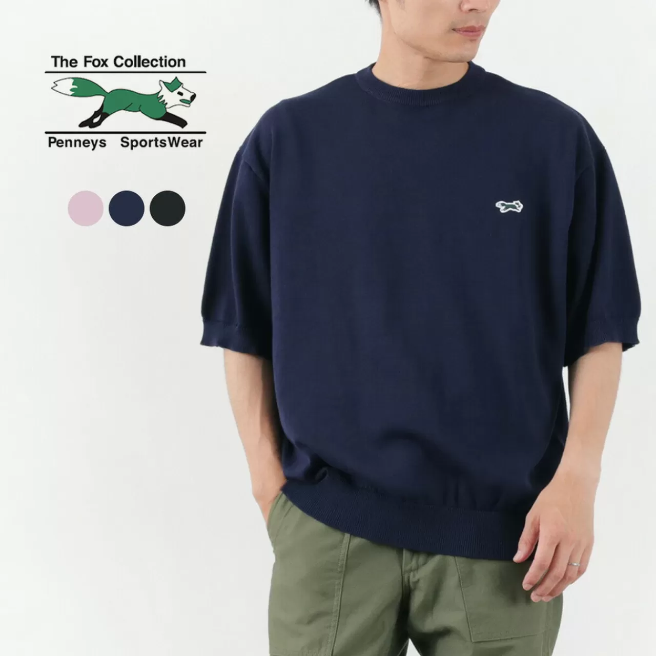 THE FOX Short Sleeves>Fox Knit Crew T-Shirt