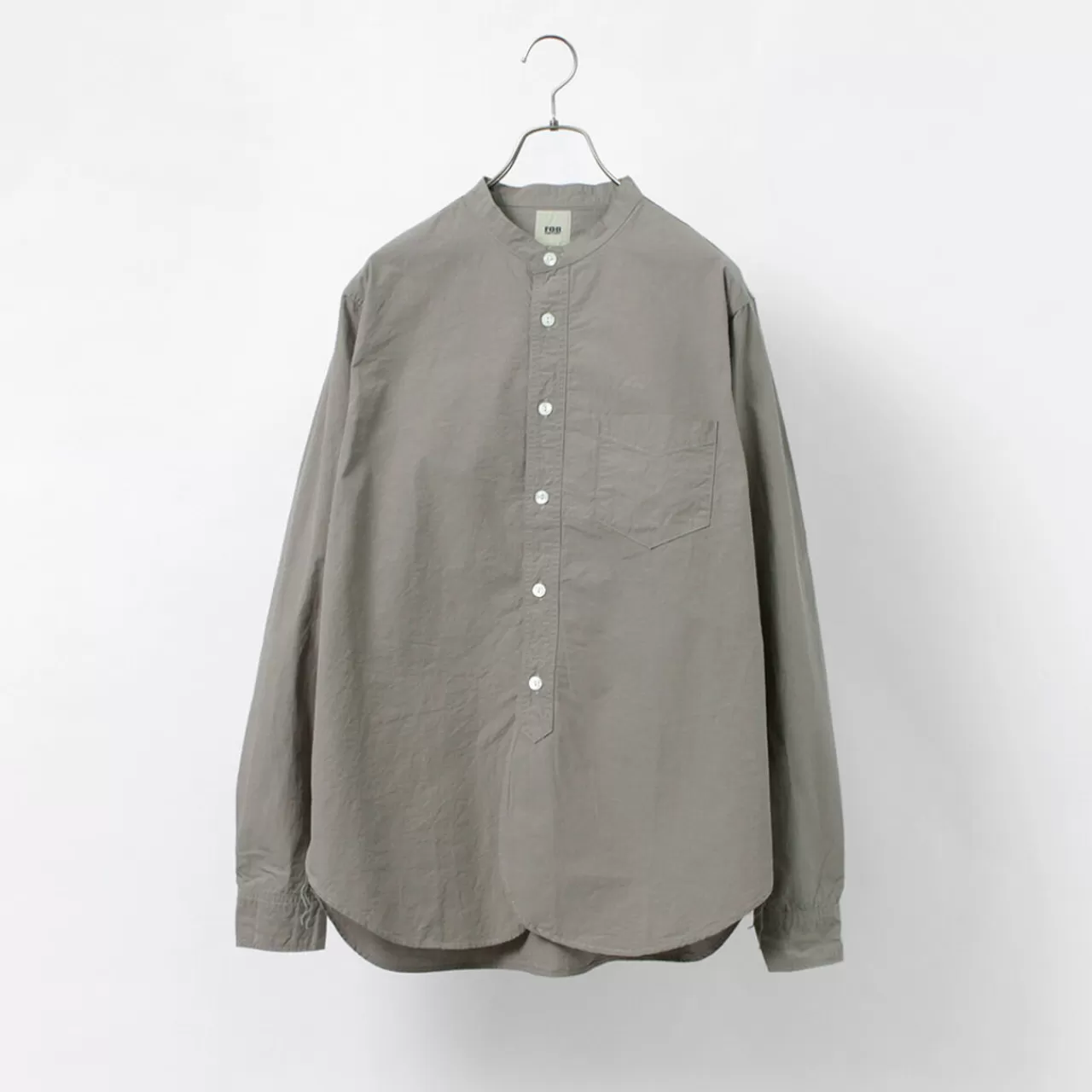 FOB FACTORY Long Sleeves>Frc005 Special Order Military Dump Band Collar Shirt, Long Sleeves