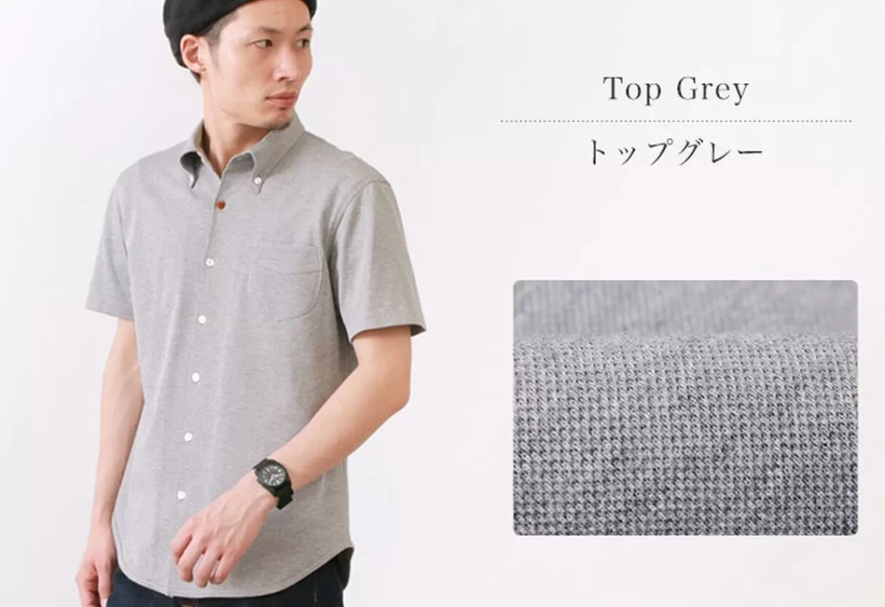 RE MADE IN TOKYO JAPAN Short Sleeves>Giza Canoco Dress Button Down Shirt