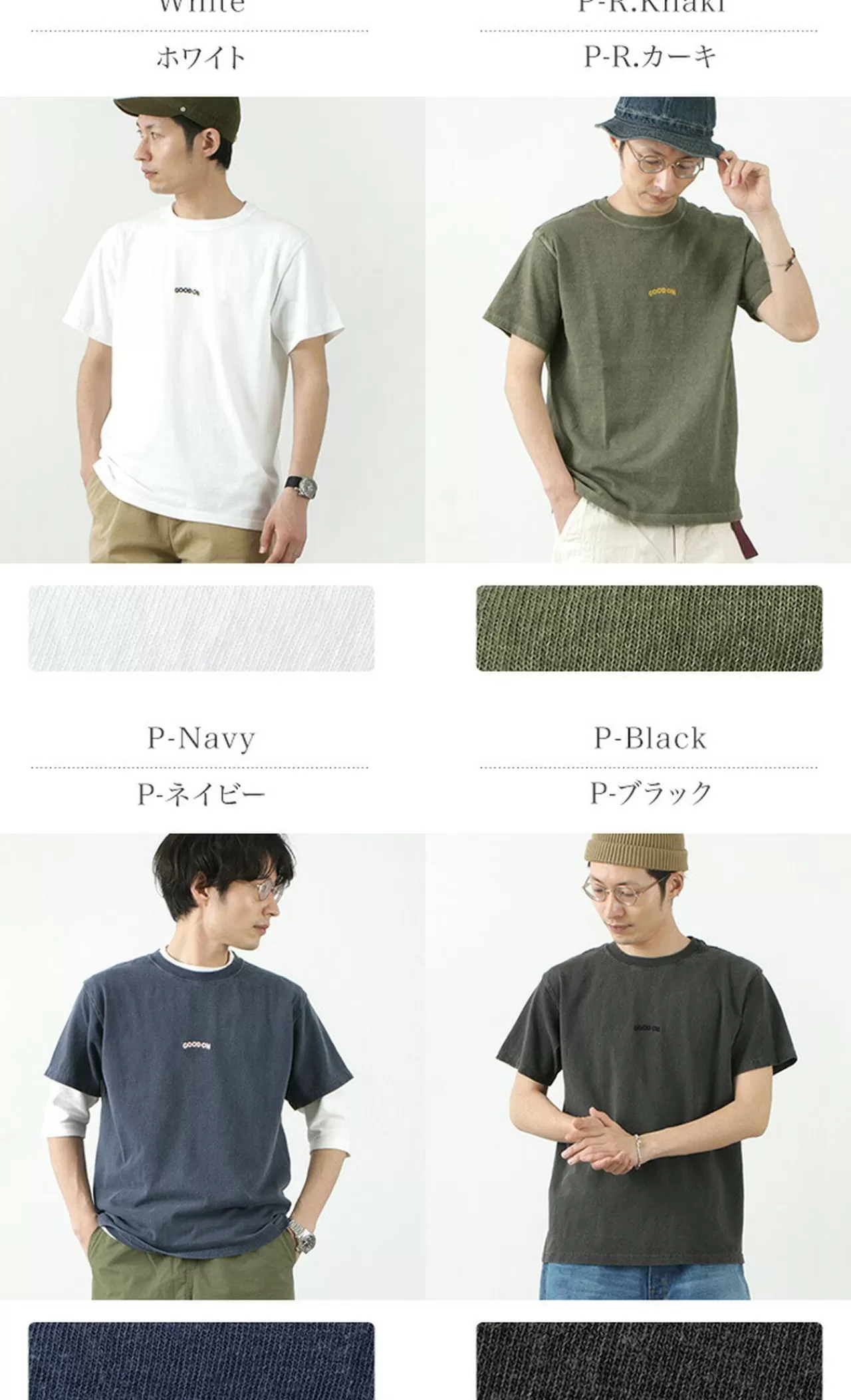 GOOD ON Short Sleeves> Arch Logo Embroidered T-Shirt