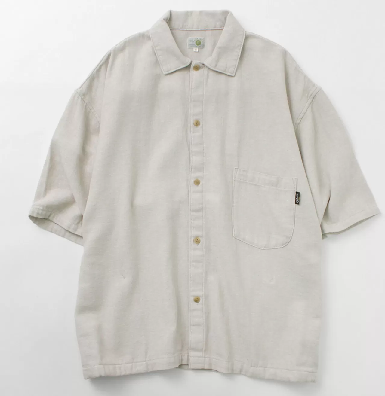 GOHEMP Short Sleeves>Greenhill Shirt Hemp Cotton Broken Twill