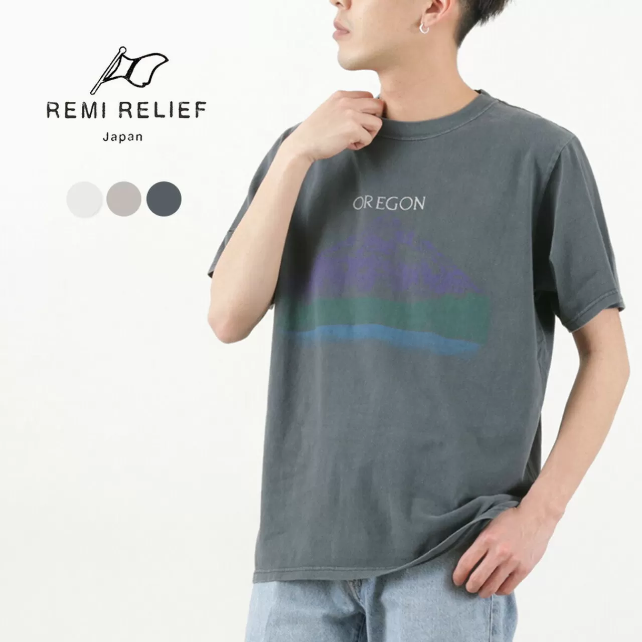 REMI RELIEF Short Sleeves>Hard Sp Processing 20/- Jersey Regular T (Oregon)