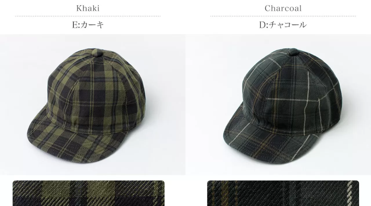 HIGHER Hats>Heavy Flannel Check Cap