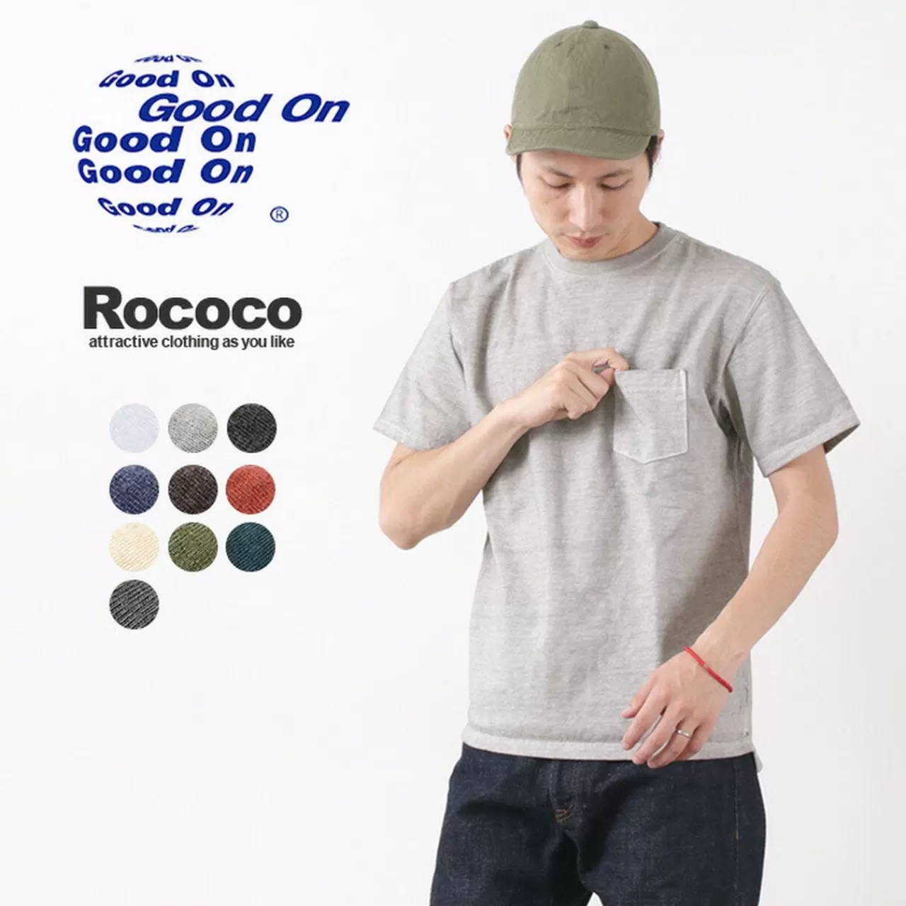 GOOD ON Short Sleeves>Heavy Set-In Sleeve Short Sleeve Pocket T-Shirt