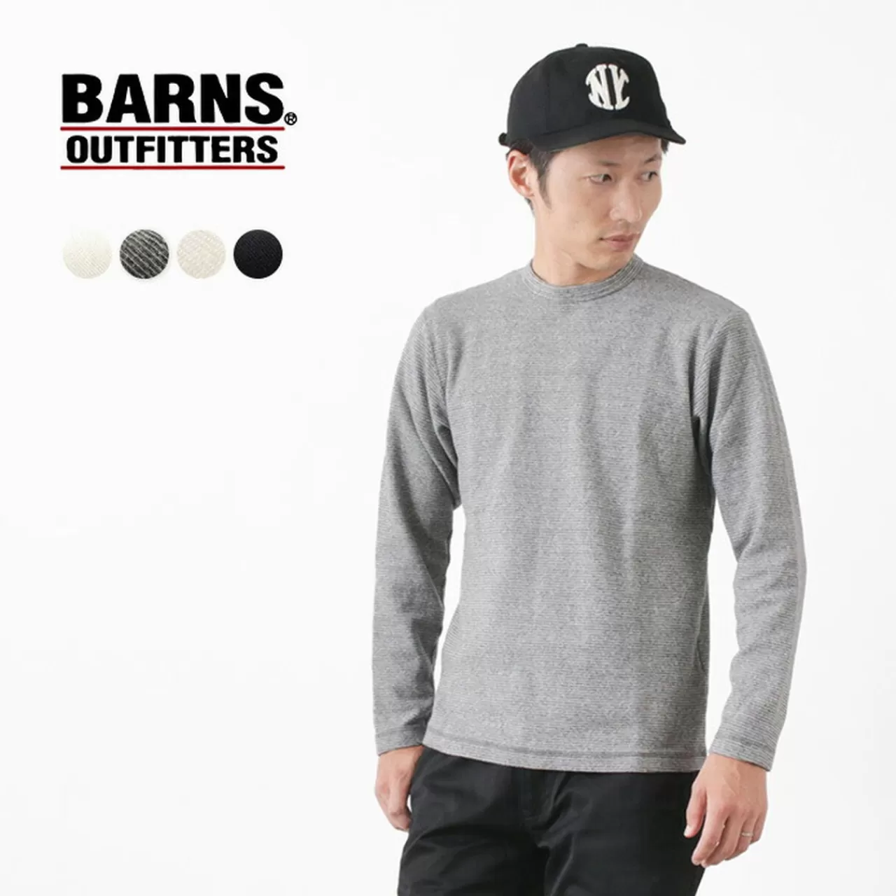 BARNS Long Sleeves>Heavy Spun Milled Fabric Long Sleeve T-Shirt