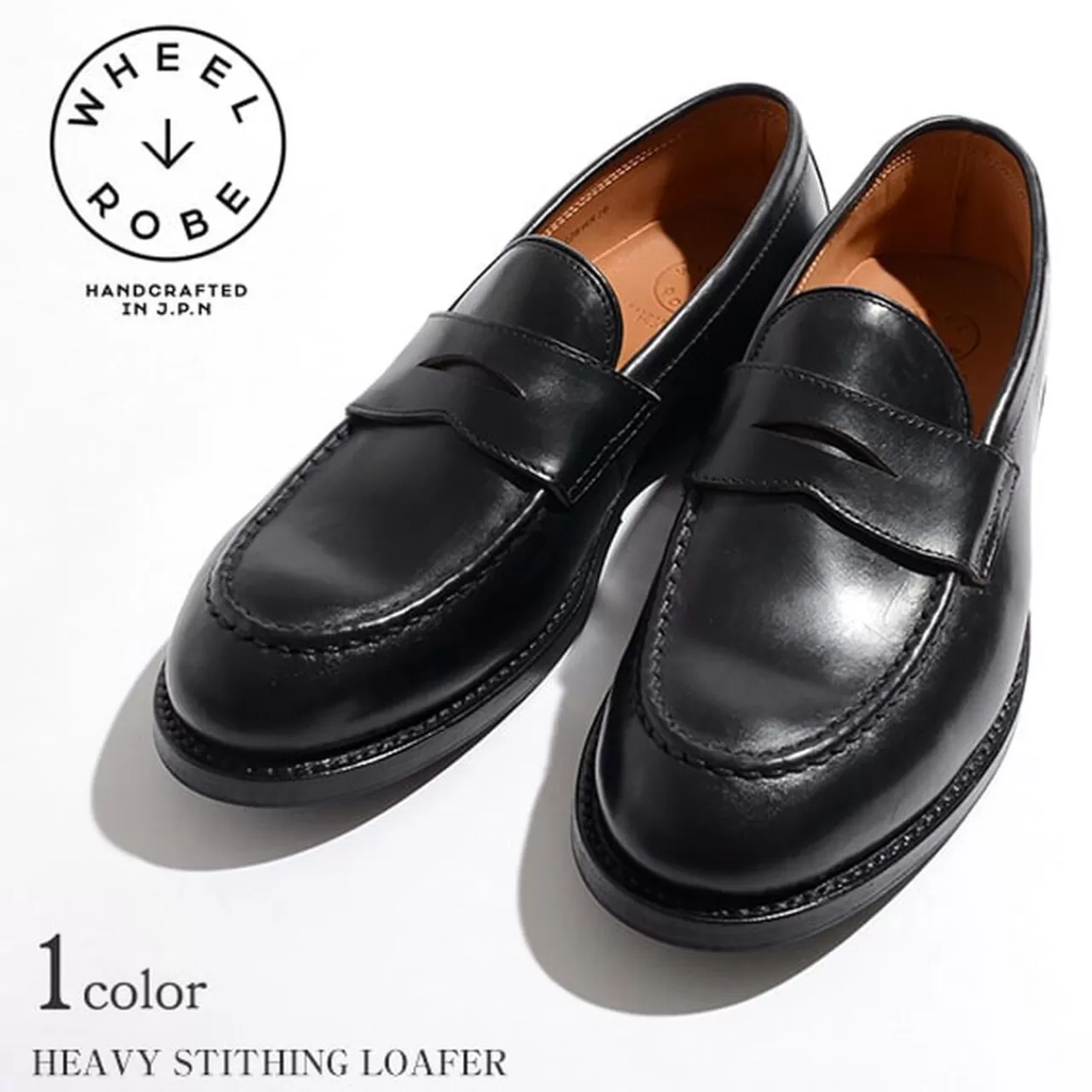 WHEELROBE Boots>Heavy Stitch Loafer Black