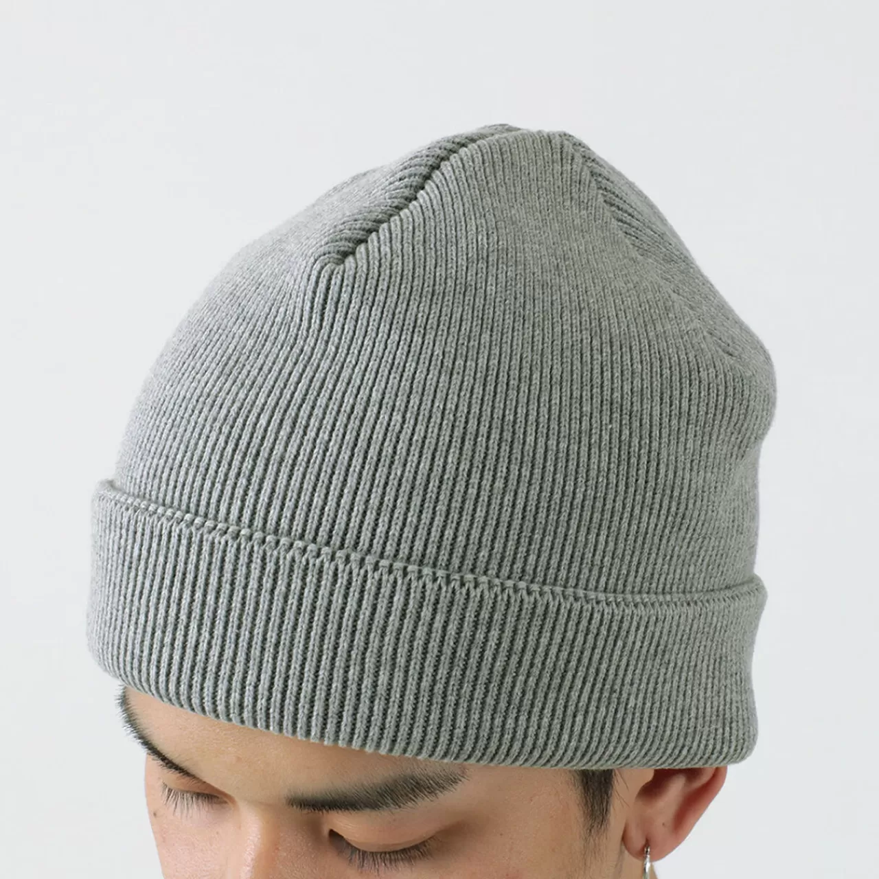 MOC T Hats>Heavy Weight Knit Cap/Men'S/Women'S Knit Cap/Solid Colour/Moukku-Grey/Made In Japan/M09-9491/Heavy Weight Knit Cap Heathergrey